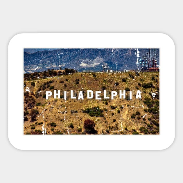 Philadelphia Holywood Sign Sticker by Philly Drinkers